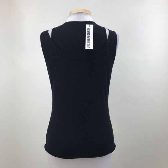 Jil Sander Womens Tank Top Black Cotton - Picture 5 of 7